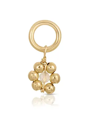 Flowercita April Quartz Charm | Metal Color: Gold