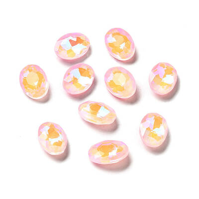 Mocha Fluorescent Style Glass Rhinestone Cabochons