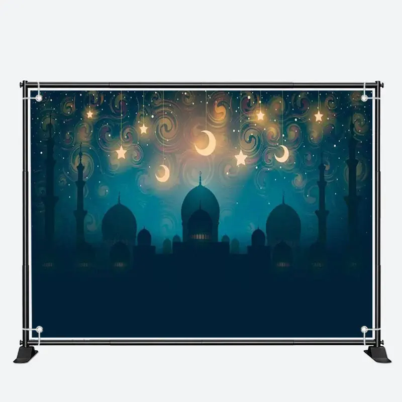 Night Moon Stars Palace Shadow Eid Mubarak Backdrop - Aperturee