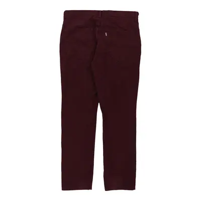 White Tab Levis Trousers - 34W UK 14 Burgundy Cotton