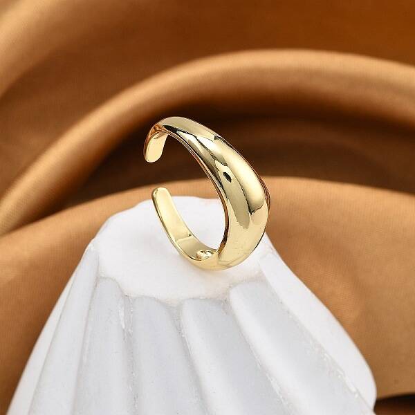 Rack Plating Brass Cuff Finger Rings for Women