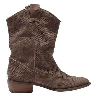 VERA GOMMA Cowboy Boots Brown Leather Womens UK 6