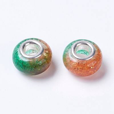 Two Tone Resin European Beads