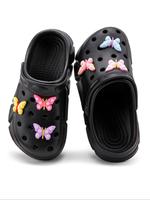 Girl's Cute Butterfly Decorated Hollow Out Design Clogs, Casual Comfortable Breathable Non-slip Clogs, Fashionable Shoes for ...