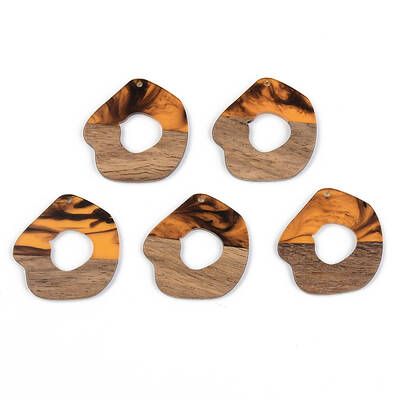 Resin & Walnut Wood Pendants
