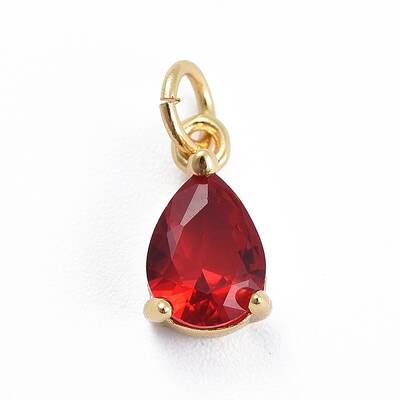 Brass Micro Pave Cubic Zirconia Pendants