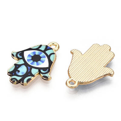 Printed Light Gold Tone Alloy Pendants