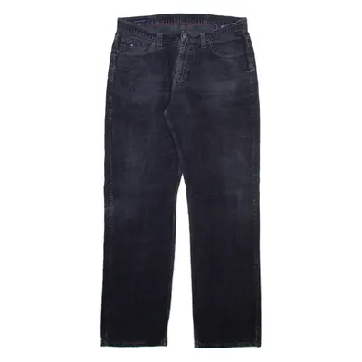 TOMMY HILFIGER Mens Corduroy Trousers Grey Regular Straight W36 L34
