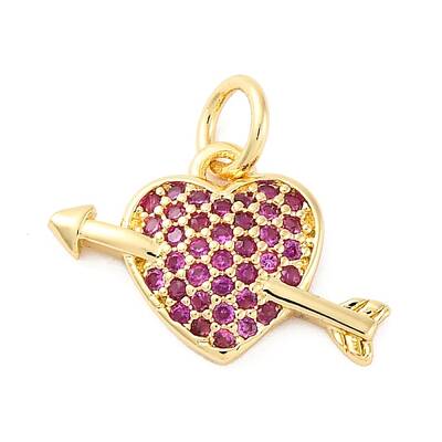 Brass Micro Pave Cubic Zirconia Pendants