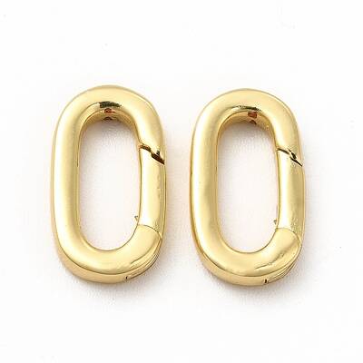 Rack Plating Brass Spring Gate Rings