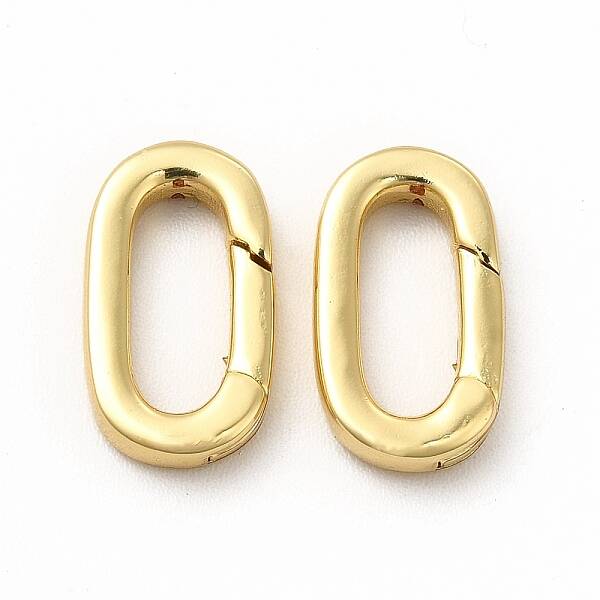 Rack Plating Brass Spring Gate Rings