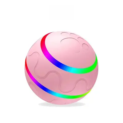 Rechargeable Dog Toy Ball with LED Light, Automatic Rolling Ball, USB Rechargeable Self Rotating Interactive Cat Teaser Toy, ...