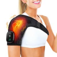 Cordless Heated Shoulder Brace for Women Men, Vibrating Shoulder Massager Shoulder Heating Pad for Neck and Shoulder Deep Iss...