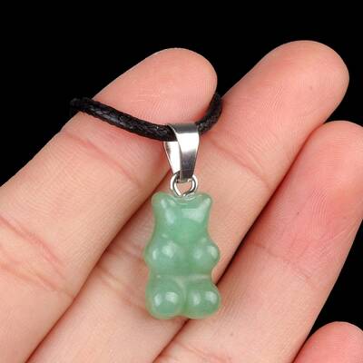 Natural Green Aventurine Carved Pendants