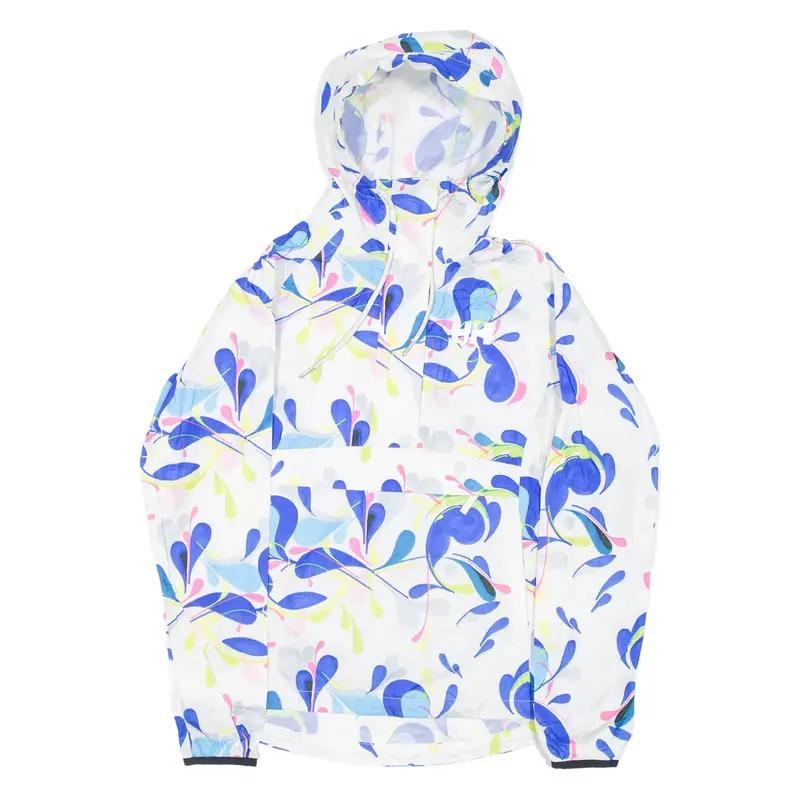 HELLY HANSEN Womens Anorak Jacket Blue Hooded Crazy Pattern S