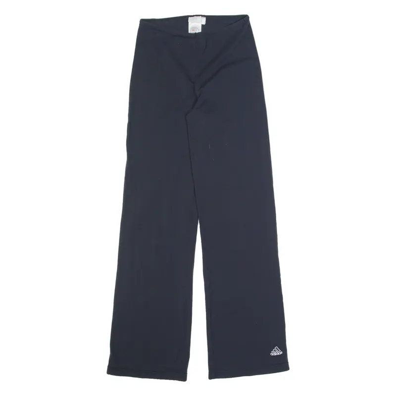 ADIDAS Womens Track Pants Black Straight UK 10 W24 L30