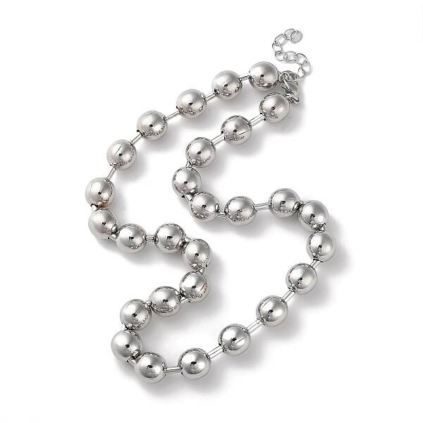 Rack Plating Brass Ball Chain Necklaces for Women