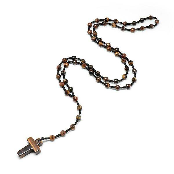 Natural Tiger Eye Pendant Necklaces