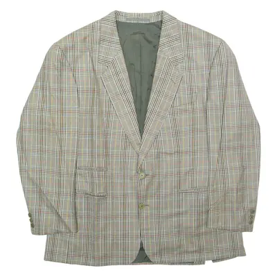 MCGREGOR Mens Blazer Jacket Green Wool Check 2XL