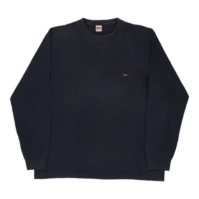 Levis Long Sleeve T-Shirt - Medium Navy Cotton