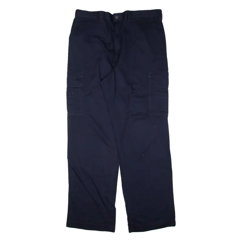 DICKIES Cargo Workwear Mens Trousers Blue Relaxed Straight W38 L34