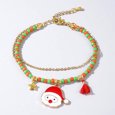 Christmas Glass Multi-Strand Bracelets