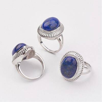 Natural Lapis Lazuli Finger Rings
