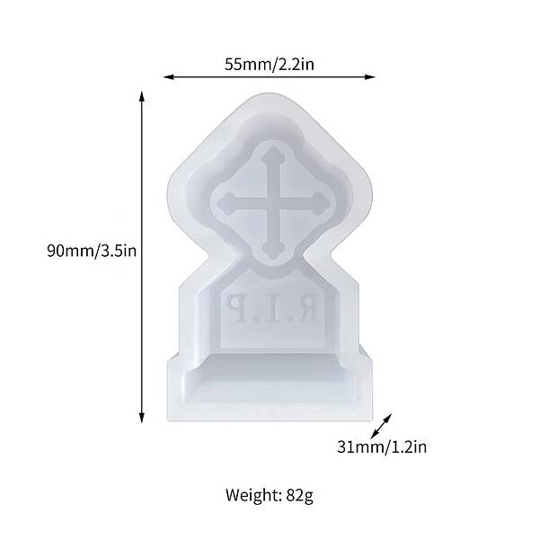 Tombstone DIY Food Grade Silicone Candle Molds