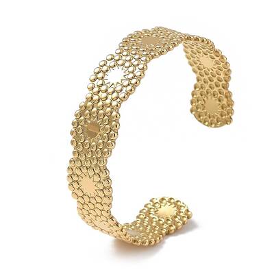 Ion Plating(IP) 304 Stainless Steel Cuff Bangles for Women