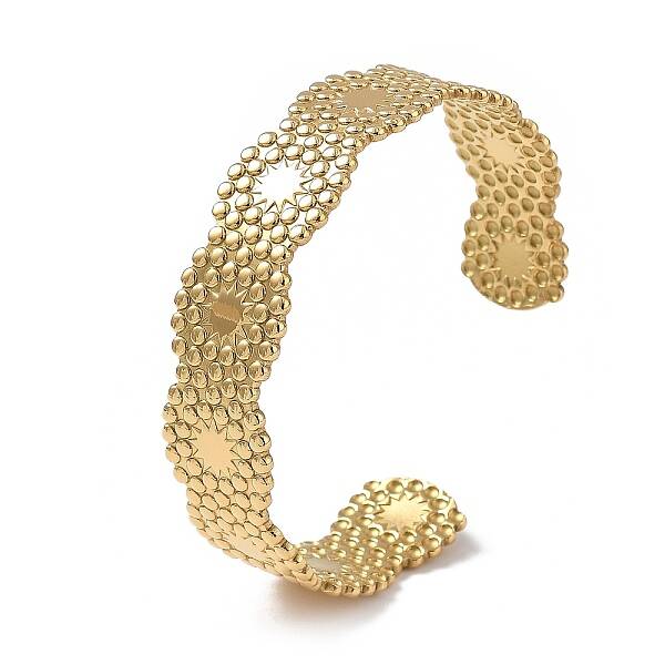 Ion Plating(IP) 304 Stainless Steel Cuff Bangles for Women