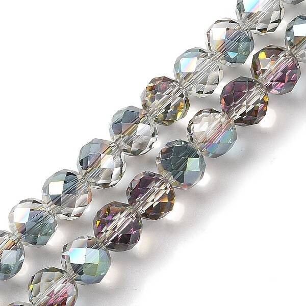 Half Golden Plated Electroplate Beads Strands