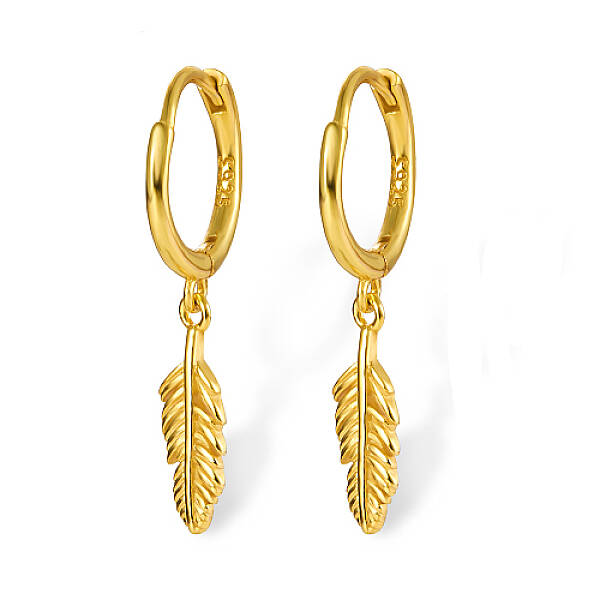 925 Sterling Silver Dangle Hoop Earrings