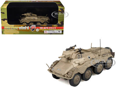 Sd.Kfz. 234/3 Armored Vehicle #03 3rd Panzer Division Hungary (1945) German Army 1/72 Diecast Model by Panzerstahl