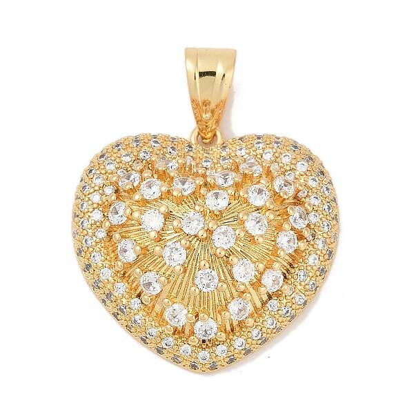 Brass Micro Pave Cubic Zirconia Pendants