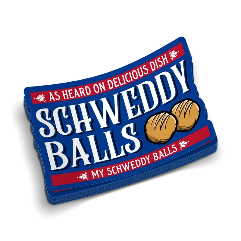Schweddy Balls -  Hard Hat Decal