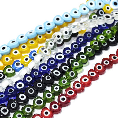 Handmade Evil Eye Lampwork Beads Strands