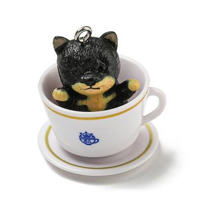 Opaque Resin Puppy Pendants