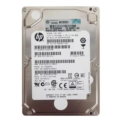 507129-012 HP 450GB 6Gb/s SAS 10000 2.5-inch Hard Drive