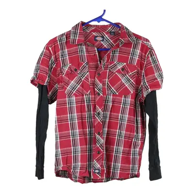 Age 14-16 Dickies Overshirt - Large Red Cotton