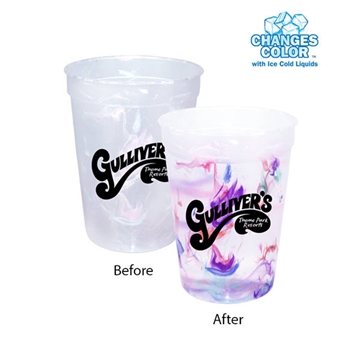 250 Custom Mood 12 oz. Rainbow Confetti Cup - Color Changing & ...