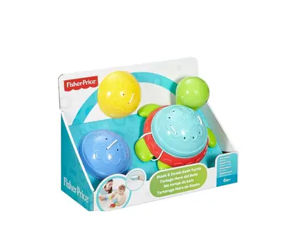 Fisher Price, Stack & Strain, Bath Turtle, Unisex, 6+ months