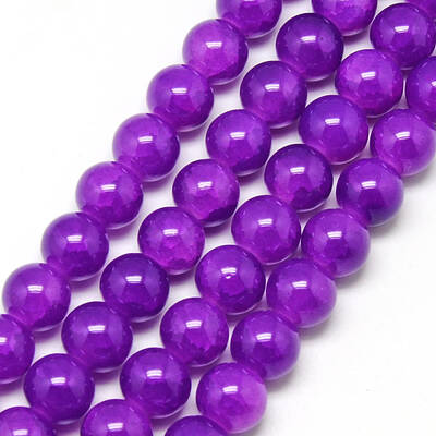 Baking Painted Crackle Glass Bead Strands