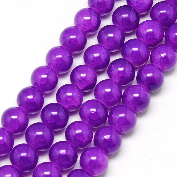 Baking Painted Crackle Glass Bead Strands
