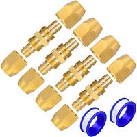 4 reusable pneumatic hose repair fittings, hose air hose repair accessories, suitable for PVC PU pipes, used to connect damag...