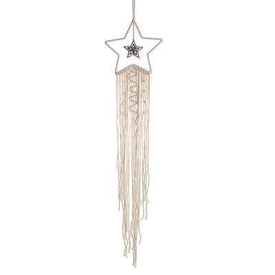 Woven Net/Web with Macrame Cotton Wall Hanging Decorations
