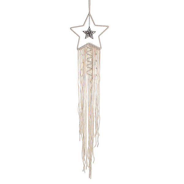 Woven Net/Web with Macrame Cotton Wall Hanging Decorations