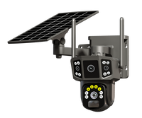 Outdoor safety camera, indoor and outdoor solar gimbal camera, dual lens dual screen automatic tracking, 1080P motion detecti...