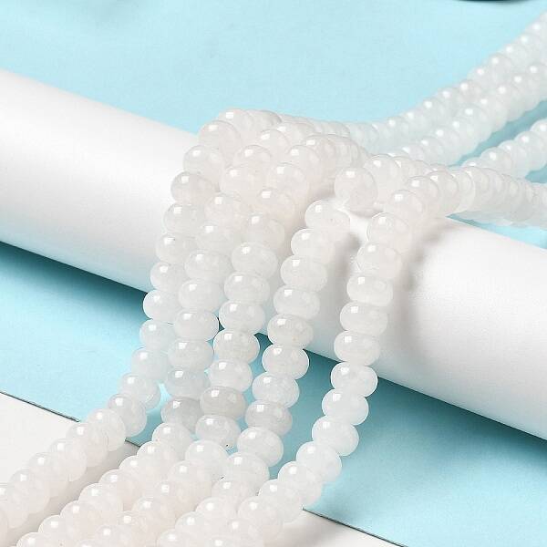 Natural White Jade Beads Strands