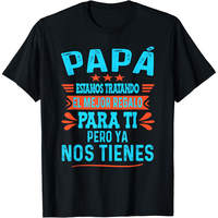 Cotton short sleeves Funny Father's Day Spanish Dad From Daughter Son And Grandma T-Shirt