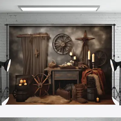 Western Cowboy Photography Architecture Backdrop - Aperturee